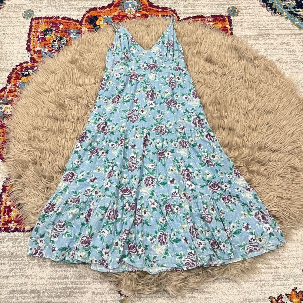 Lulu's Blue Ruffled Tiered Sundress